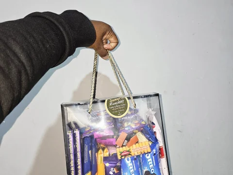 Chocolate Treasure Bag presented as a gift