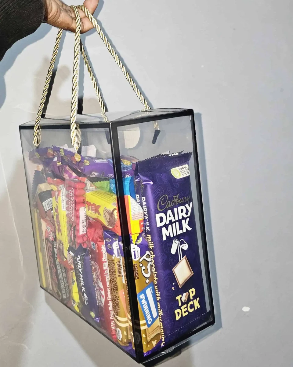 Chocolate Treasure Bag filled with chocolate treats