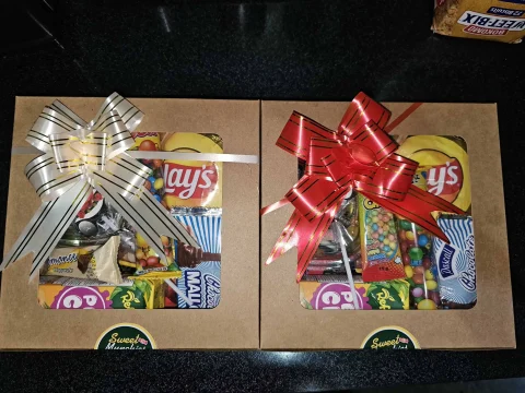 Sweet Munchies Classic Box finished with a ribbon