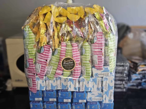 Kids Munchies Hamper filled with kid-friendly snacks and treats